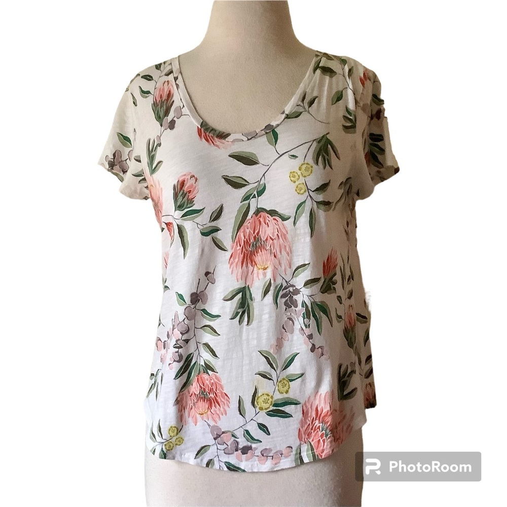 LOFT  Floral Short Sleeve Tee